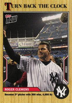 2022 Topps Now Turn Back the Clock #75 Roger Clemens Front
