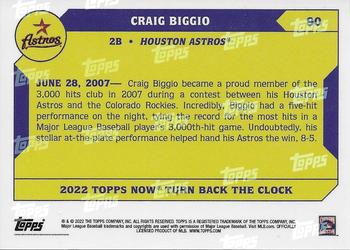2022 Topps Now Turn Back the Clock #90 Craig Biggio Back