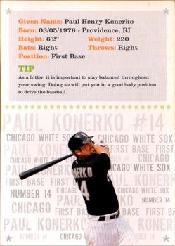 2009 Chicago White Sox Kids Club #NNO Paul Konerko Back