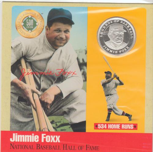 1990 National Baseball Hall of Fame and Museum The Legends of Baseball 500 Club #NNO Jimmie Foxx Front