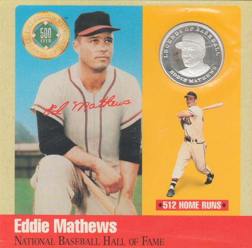 1990 National Baseball Hall of Fame and Museum The Legends of Baseball 500 Club #NNO Eddie Mathews Front
