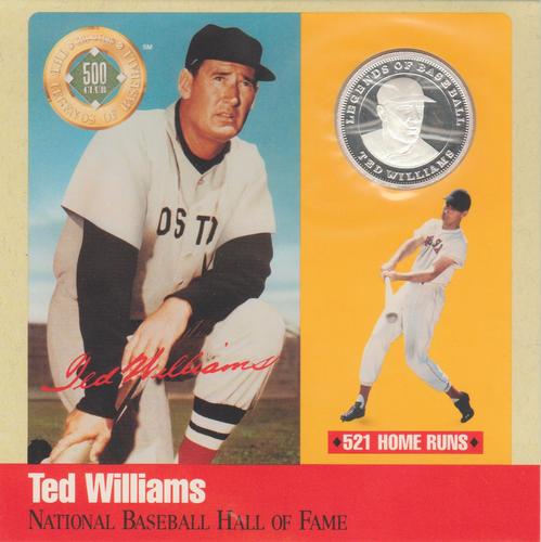 1990 National Baseball Hall of Fame and Museum The Legends of Baseball 500 Club #NNO Ted Williams Front