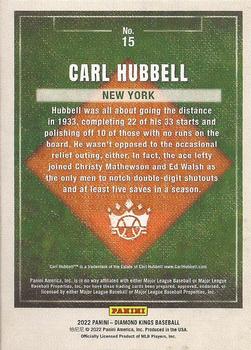 2022 Panini Diamond Kings #15 Carl Hubbell Back