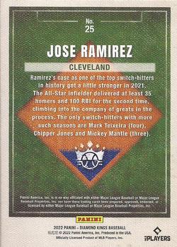 2022 Panini Diamond Kings #25 Jose Ramirez Back