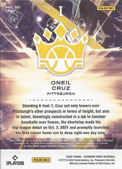 2022 Panini Diamond Kings #90 Oneil Cruz Back