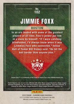 2022 Panini Diamond Kings #102 Jimmie Foxx Back