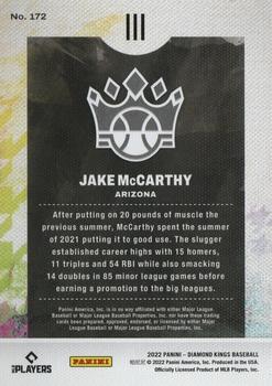 2022 Panini Diamond Kings #172 Jake McCarthy Back
