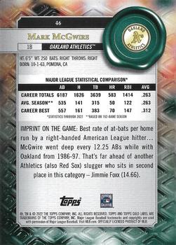 2022 Topps Gold Label #46 Mark McGwire Back
