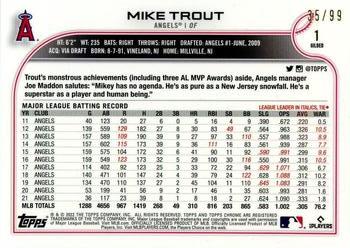 2022 Topps Gilded Collection #1 Mike Trout Back