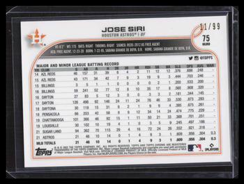 2022 Topps Gilded Collection #75 Jose Siri Back