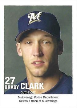 2003 Milwaukee Brewers Police - Mukwonago Police Department, Citizen's Bank of Mukwonago #NNO Brady Clark Front