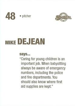 2003 Milwaukee Brewers Police - Mukwonago Police Department, Citizen's Bank of Mukwonago #NNO Mike DeJean Back