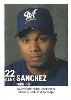 2003 Milwaukee Brewers Police - Mukwonago Police Department, Citizen's Bank of Mukwonago #NNO Alex Sanchez Front