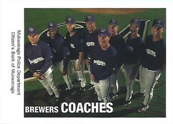 2003 Milwaukee Brewers Police - Mukwonago Police Department, Citizen's Bank of Mukwonago #NNO Brewers Coaches Front