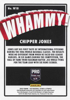 2022 Panini USA Baseball Stars & Stripes - Whammy #W18 Chipper Jones Back