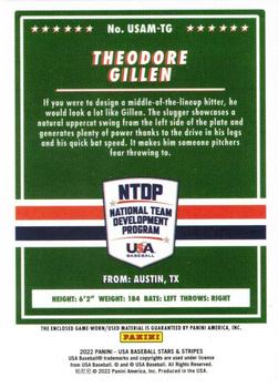 2022 Panini USA Baseball Stars & Stripes - USA Baseball Materials #USAM-TG Theodore Gillen Back