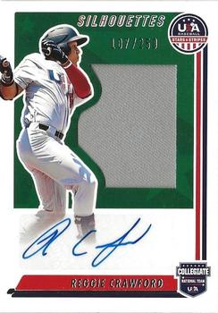 2022 Panini USA Baseball Stars & Stripes - USA Baseball Silhouettes Signatures Jerseys #SIL-RC Reggie Crawford Front