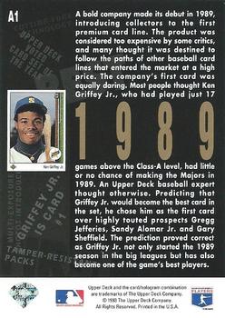 1993 Upper Deck - 5th Anniversary #A1 Ken Griffey Jr. Back
