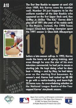 1993 Upper Deck - 5th Anniversary #A10 Eric Karros Back