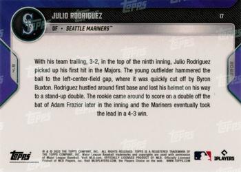 2022 Topps Now #17 Julio Rodriguez Back