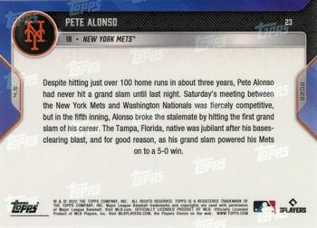 2022 Topps Now #23 Pete Alonso Back