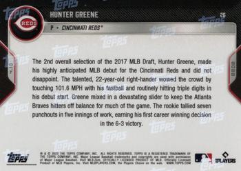 2022 Topps Now #26 Hunter Greene Back
