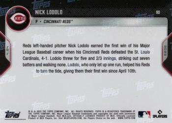 2022 Topps Now #90 Nick Lodolo Back