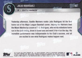 2022 Topps Now #112 Julio Rodriguez Back