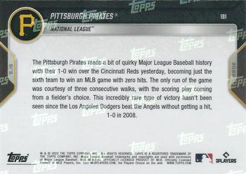 2022 Topps Now #181 Pittsburgh Pirates Back