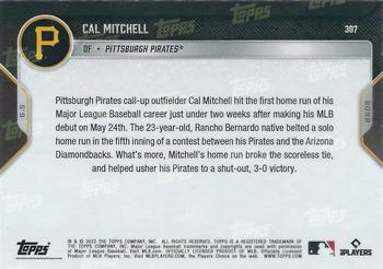 2022 Topps Now #307 Cal Mitchell Back
