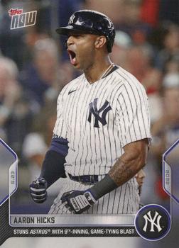 2022 Topps Now #400 Aaron Hicks Front