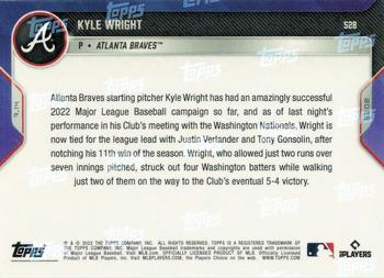 2022 Topps Now #528 Kyle Wright Back
