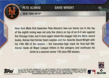 2022 Topps Now #531 Pete Alonso / David Wright Back