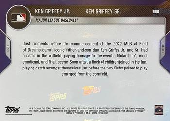 2022 Topps Now #690 Ken Griffey Jr. / Ken Griffey Sr. Back