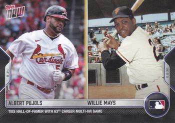 2022 Topps Now #711 Albert Pujols / Willie Mays Front