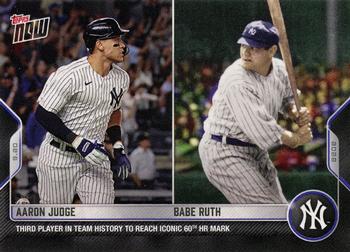 2022 Topps Now #931 Aaron Judge / Babe Ruth Front