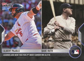 2022 Topps Now #999 Albert Pujols / Babe Ruth Front