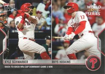 2022 Topps Now #1145 Kyle Schwarber / Rhys Hoskins Front
