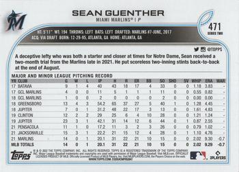 2022 Topps - Purple #471 Sean Guenther Back