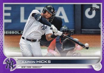 2022 Topps - Purple #497 Aaron Hicks Front