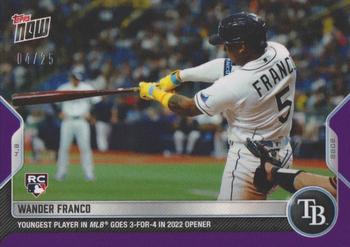 2022 Topps Now - Purple #12 Wander Franco Front