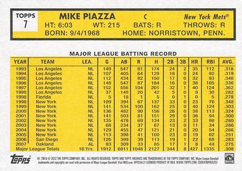 2022 Topps Archives #7 Mike Piazza Back