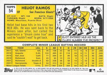 2022 Topps Archives #54 Heliot Ramos Back