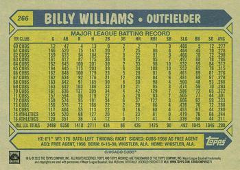 2022 Topps Archives #266 Billy Williams Back