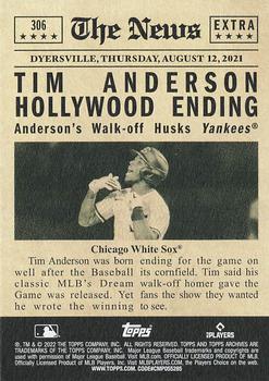 2022 Topps Archives #306 Anderson Ends Game Back