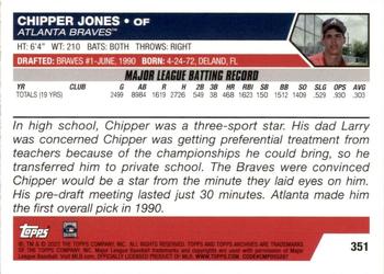 2022 Topps Archives #351 Chipper Jones Back