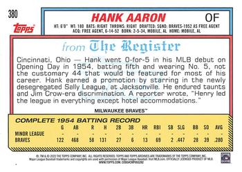 2022 Topps Archives #380 Hank Aaron Back