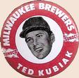 1969-70 Sunoco Milwaukee Brewers Pins #NNO Ted Kubiak Front