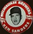1969-70 Sunoco Milwaukee Brewers Pins #NNO Ken Sanders Front