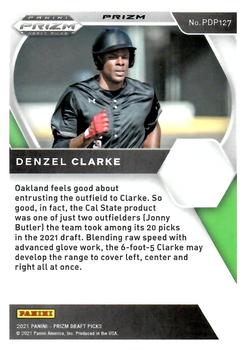 2021 Panini Prizm Draft Picks - Green Pulsar Prizm #PDP127 Denzel Clarke Back